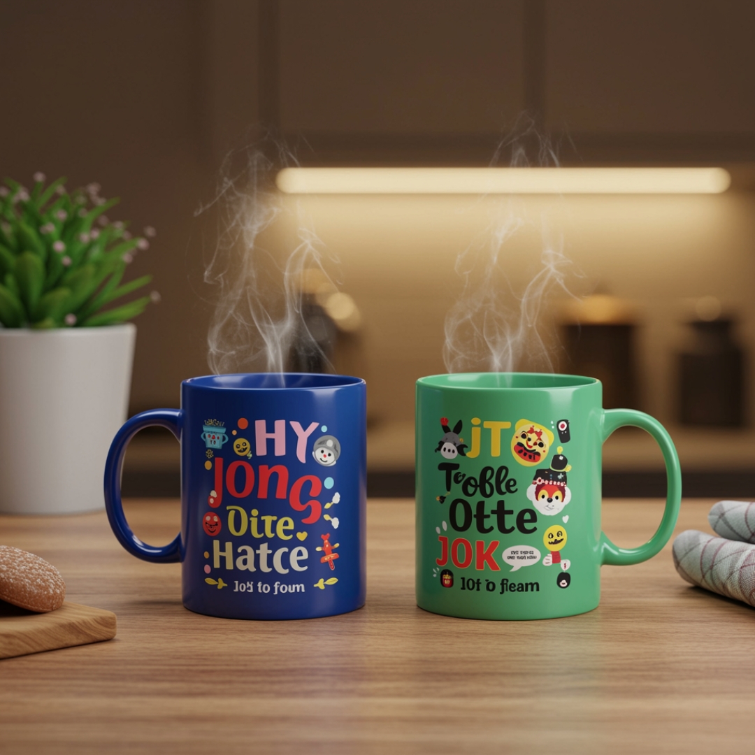 Personalized ceramic mug mockup, original gift, product by Print Design SF