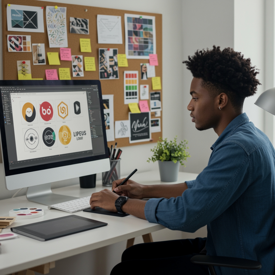 Custom logo design service, visual identity, Print Design SF