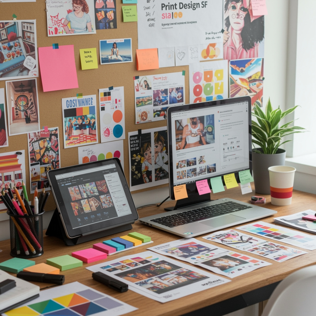 Social media service, social media content design, Print Design SF